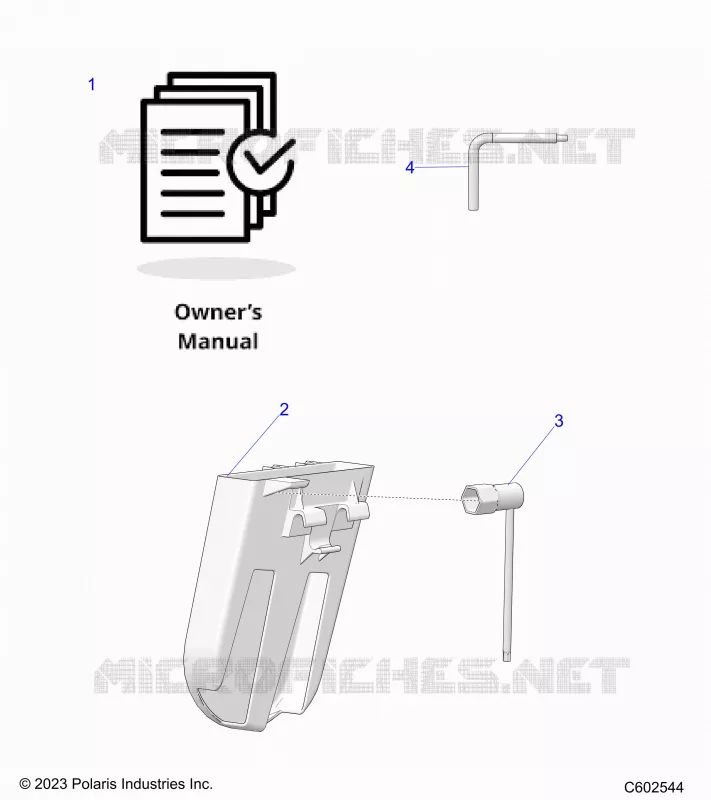 REFERENCES, TOOLS, BELT HOLDER, AND MANUEL DU PROPRIETAIRE