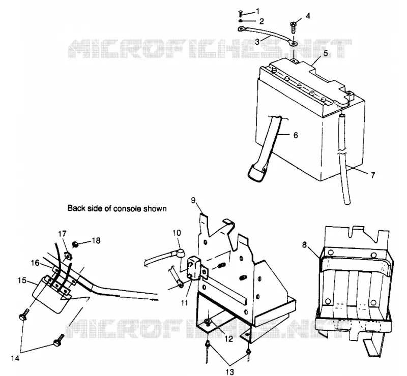 SUPPORT BATTERIE 500 EFI 0973774 (4938423842C004)