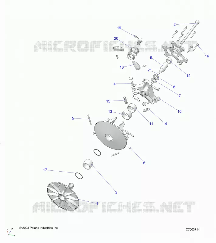 SYSTÃˆME DE TRANSMISSION, PRIMARY CLUTCH