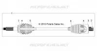 DRIVE TRAIN, TRANSMISSION ARRIERE SHAFT (FROM 7/3/2017)