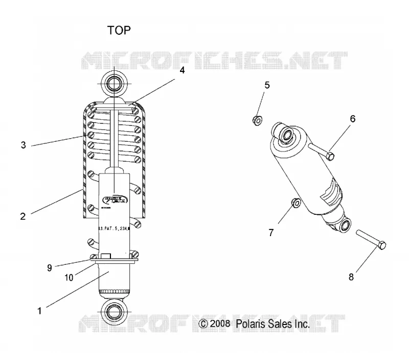 SUSPENSION, AMORTISSEUR AVANT TRACK
