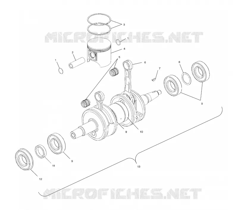 PISTON ET VILEBREQUIN (800)