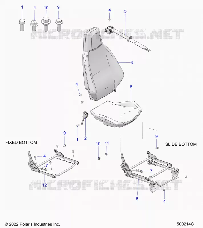 SIEGE (PASSENGER) AND SEAT BELT MOUNTING