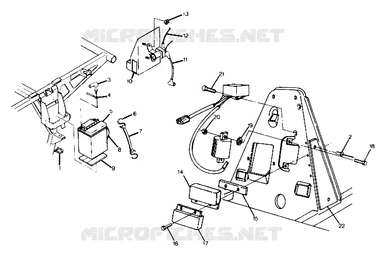 SUPPORT BATTERIE ASSEMBLY 6X6 (4919811981036A)