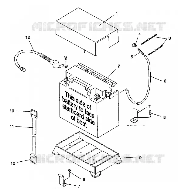 SUPPORT BATTERIE SL 750 / B934070 (4924752475016A)