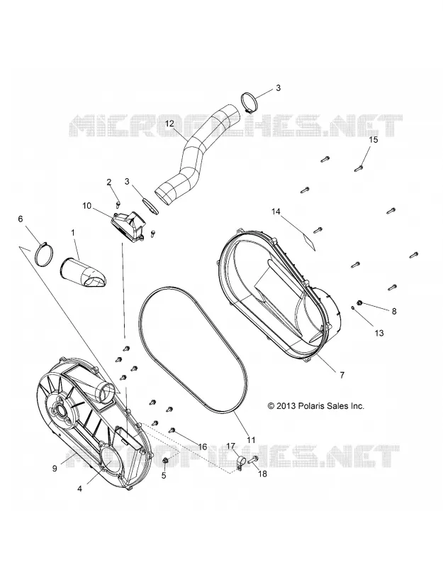 SYSTÈME DE TRANSMISSION, COUVERCLE D'EMBRAYAGE AND DUCTING