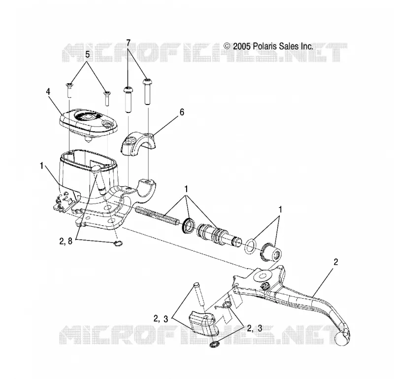FREIN AVANT BRAKE LEVER AND MASTER CYLINDER