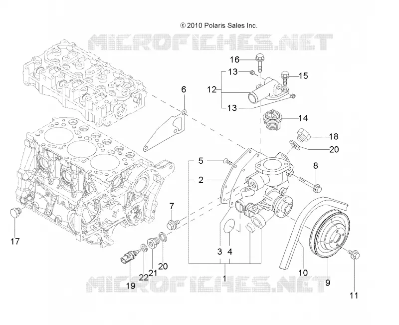MOTEUR, WATER SYSTÈME DE REFROIDISSEMENT