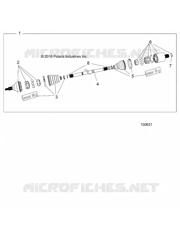 DRIVE TRAIN, TRANSMISSION ARRIERE SHAFT