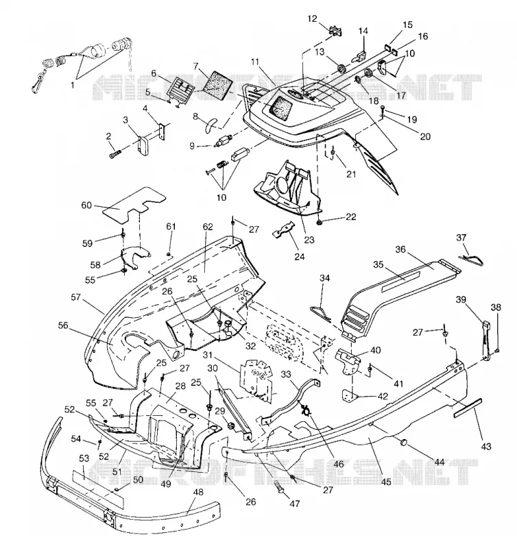 CARROSSERIE AVANT LITE 0963433, EURO LITE E963433 and LITE DELUXE 0963431 (4931663166A007)