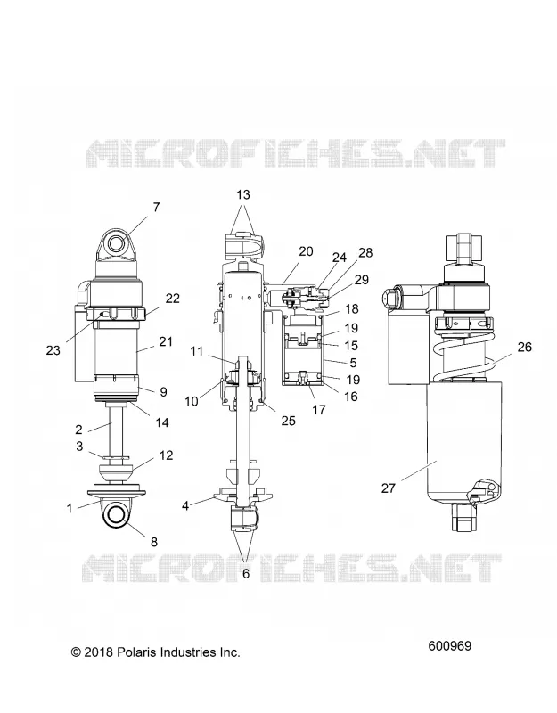 SUSPENSION, AMORTISSEUR AVANT TRACK (7044878)