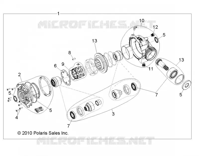 SYSTÈME DE TRANSMISSION, FRONT PONT INTERNALS