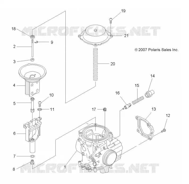 MOTEUR, CARBURATEUR UPPER