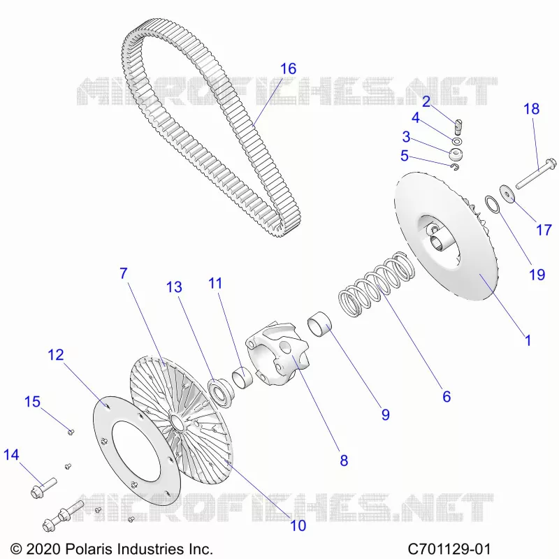 SYSTÃˆME DE TRANSMISSION, SECONDARY CLUTCH/BELT