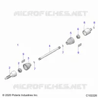 SYSTÃˆME DE TRANSMISSION, REAR DRIVE SHAFT A22SDS57C4 (C102226)
