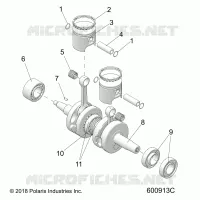MOTEUR, PISTON AND CRANKSHAFT