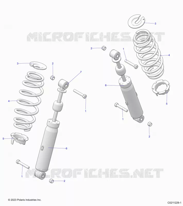 SUSPENSION ARRIERE SHOCK AND MOUNTING