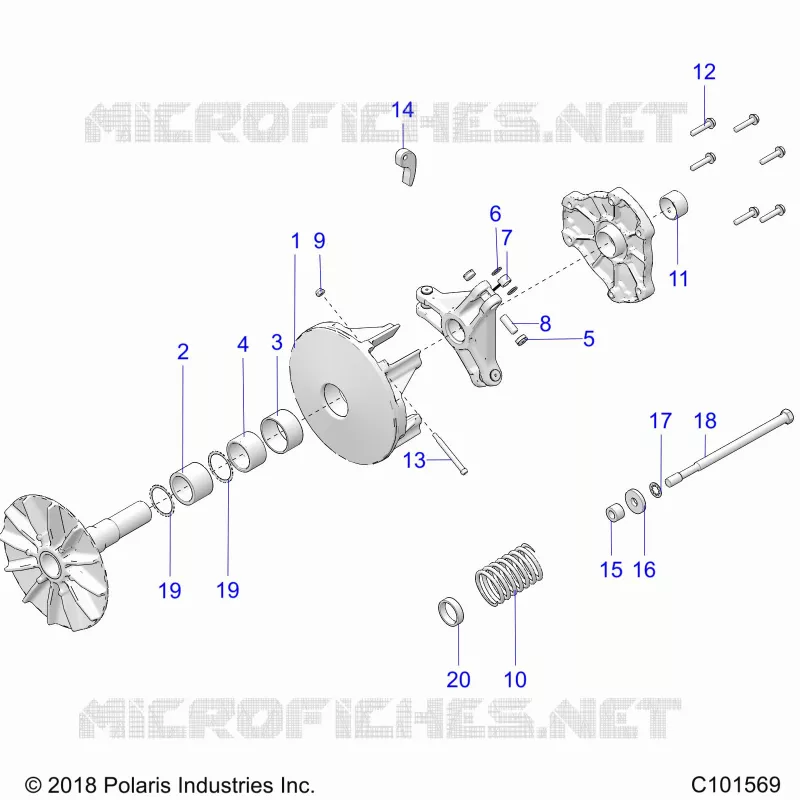 SYSTEME DE TRANSMISSION, PRIMARY CLUTCH