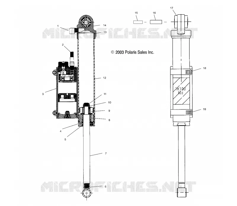 AMORTISSEUR and RESERVOIR (REAR TRACK)(EDGE)