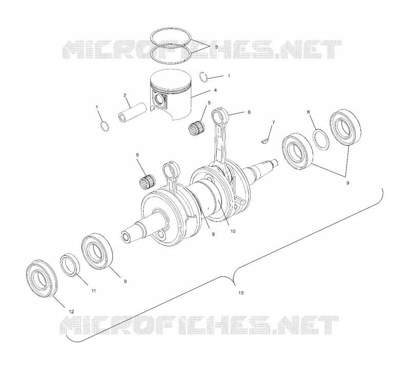 PISTON ET VILEBREQUIN (700)
