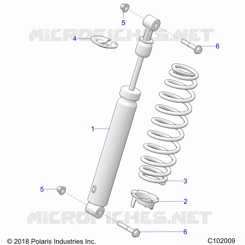 SUSPENSION, AMORTISSEUR AVANT