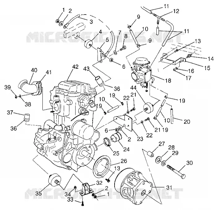 SUPPORT MOTEUR Magnum 4X4 W97AC42A, Swedish Magnum 4X4 S97AC42E and Norweg (4940834083A009)
