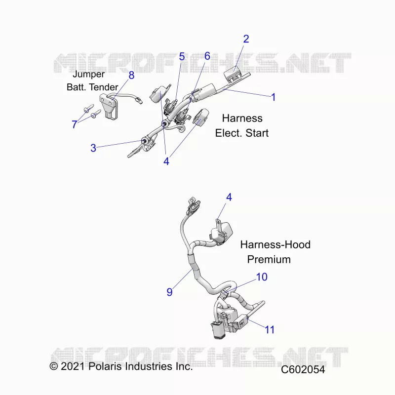 ELECTRICITE, WIRE HARNESS, HOOD, ELEC. START