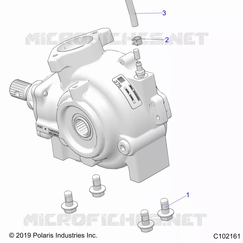 SYSTÃˆME DE TRANSMISSION, GEARCASE MOUNTING, FRONT