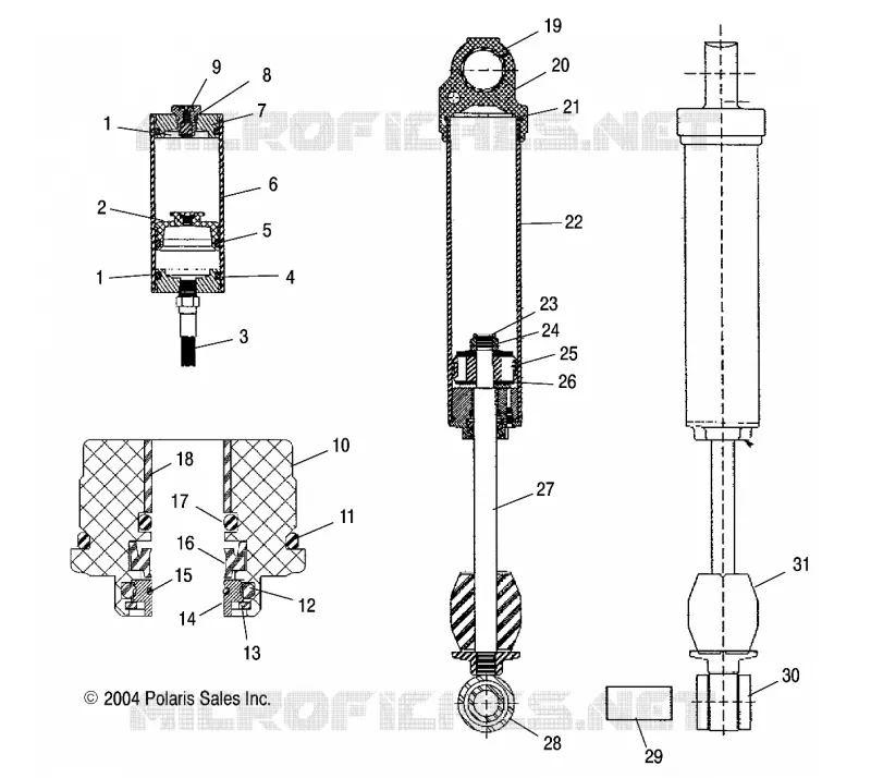AMORTISSEUR (REAR TRACK)(M-10)