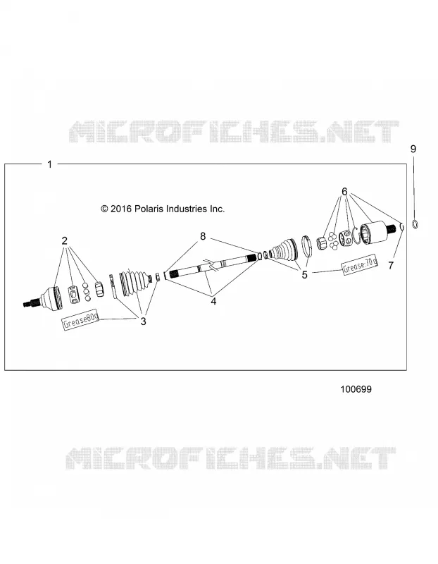 DRIVE TRAIN, TRANSMISSION ARRIERE SHAFT