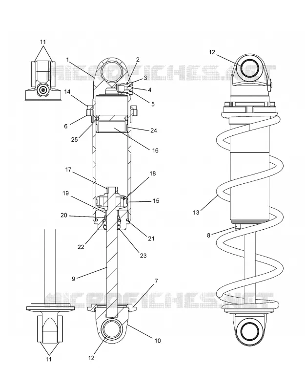 SUSPENSION, SHOCK, FRONT TRACK