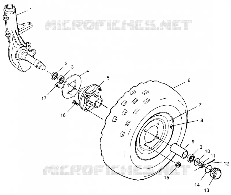 ROUE AVANT Trail Boss W968527 (4935883588B002)