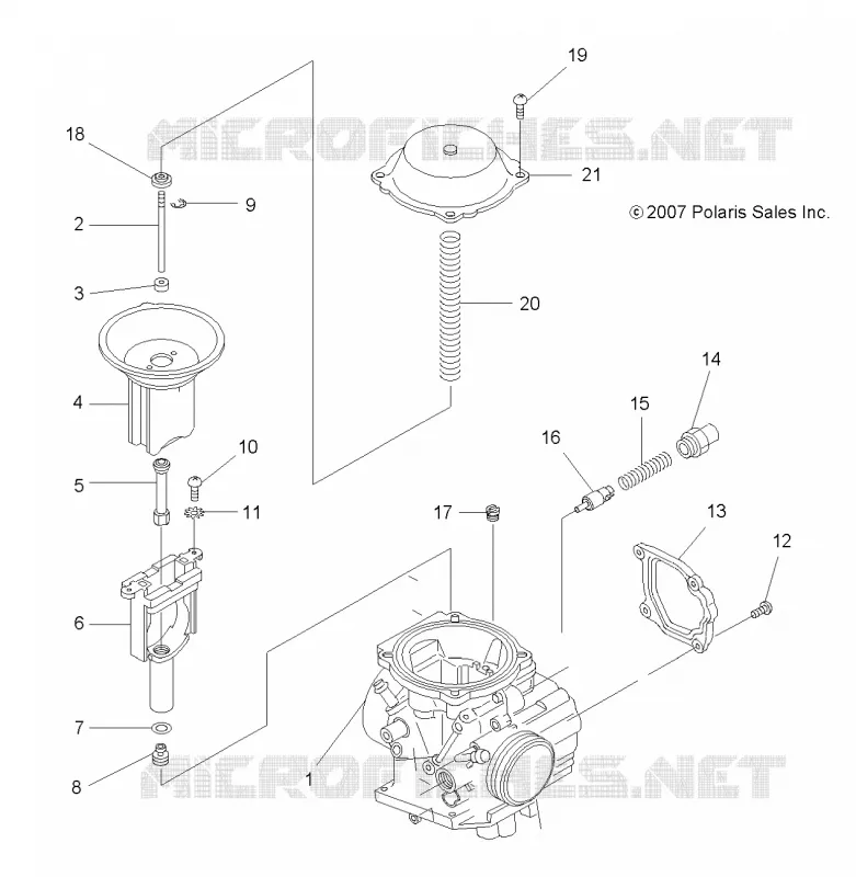 MOTEUR, CARBURATEUR UPPER