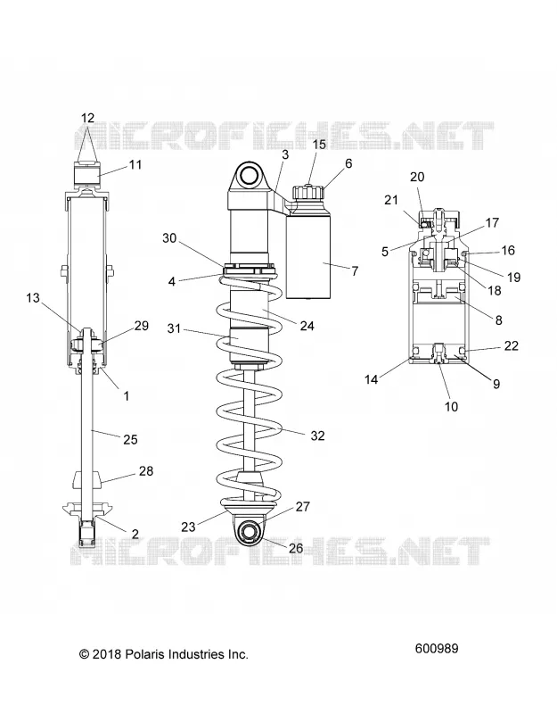 SUSPENSION, AMORTISSEUR, IFS W/RESERVOIR (INTL ONLY)
