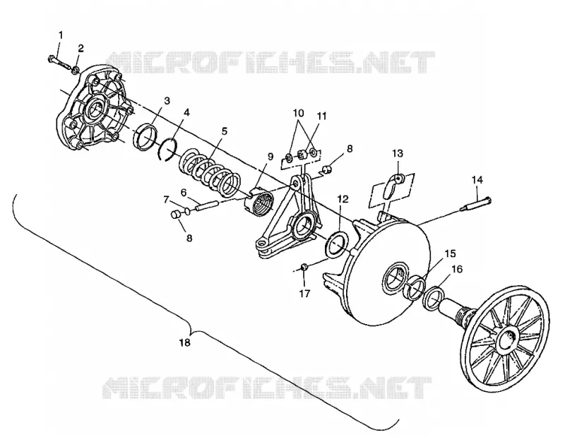 EMBRAYAGE DE TRANSMISSION 500 INDY 0982764(A)(B) AND EUROPEAN 500 INDY E982764A (4942104210C003)