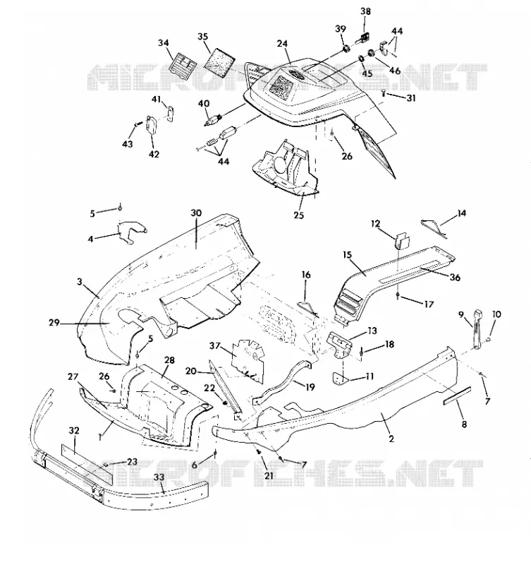 NOSE PAN AND CONSOLE INDY LITE AND STAR LITE (4918591859005A)