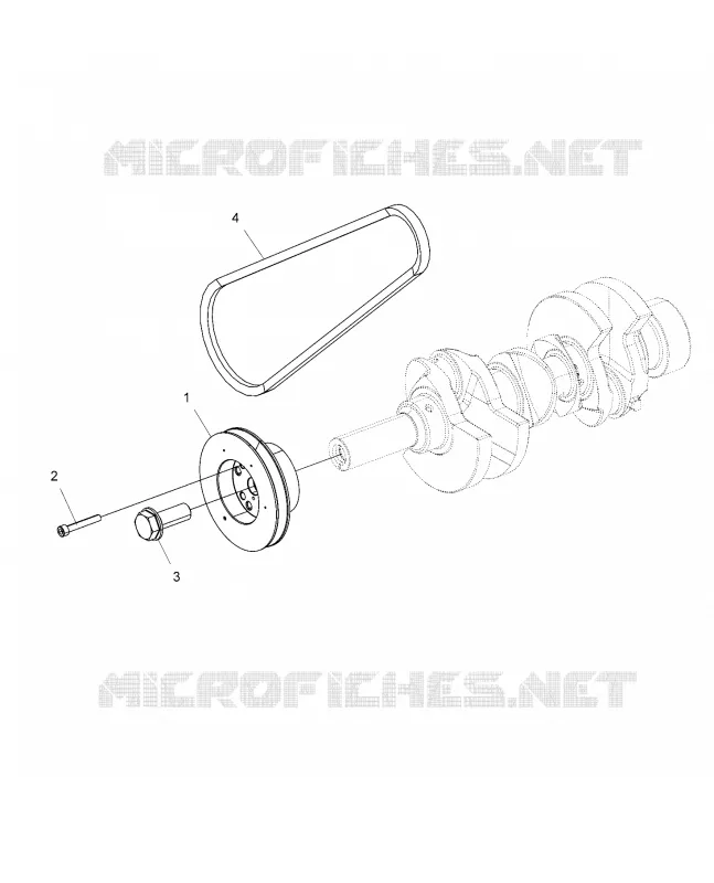 ENGINE, POULIE DE TRANSMISSION AND DRIVE BELT