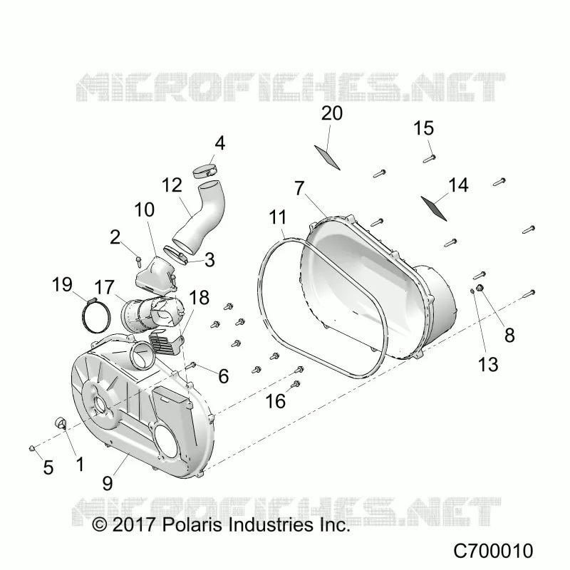 SYSTÃˆME DE TRANSMISSION, CLUTCH COVER AND DUCTING