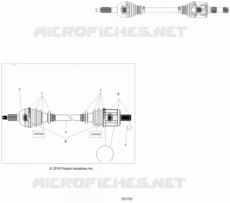 DRIVE TRAIN, CARDAN AVANT