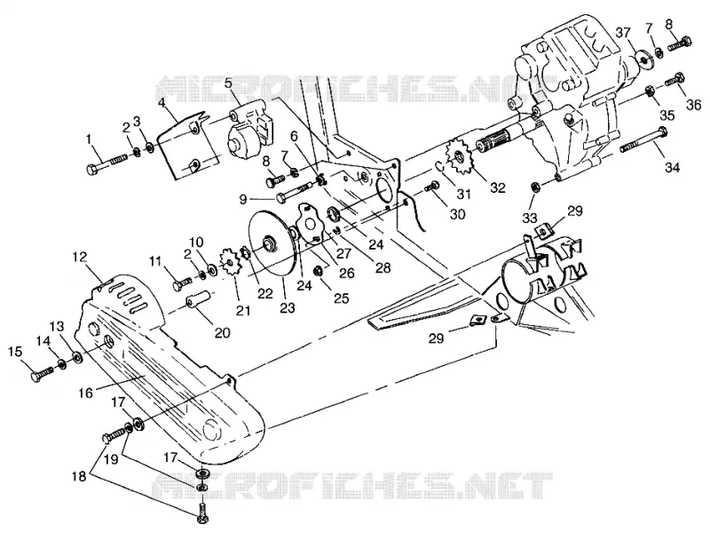 PONT/FREIN AND COUVERCLE DE CHAINEE MOUNTING SCRAMBLER W967840 (4935823582C003)