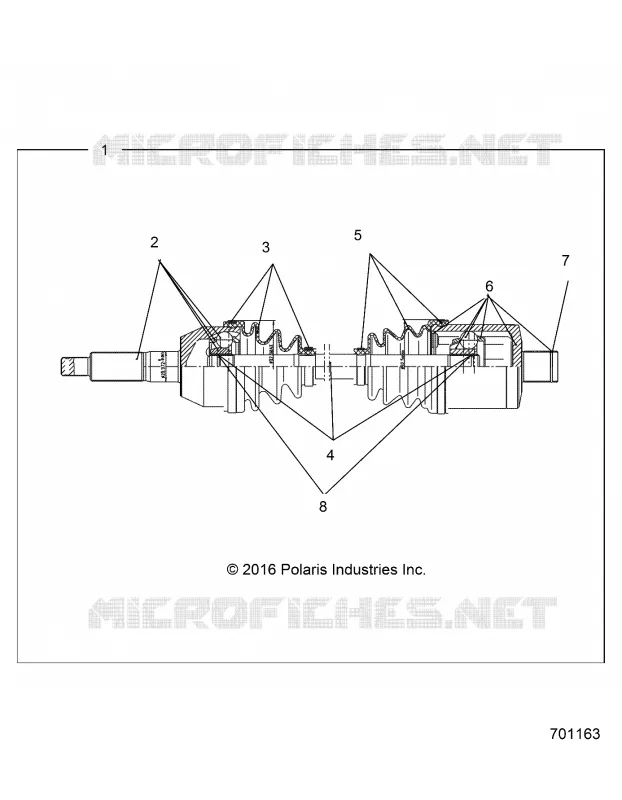 DRIVE TRAIN, TRANSMISSION ARRIERE SHAFT