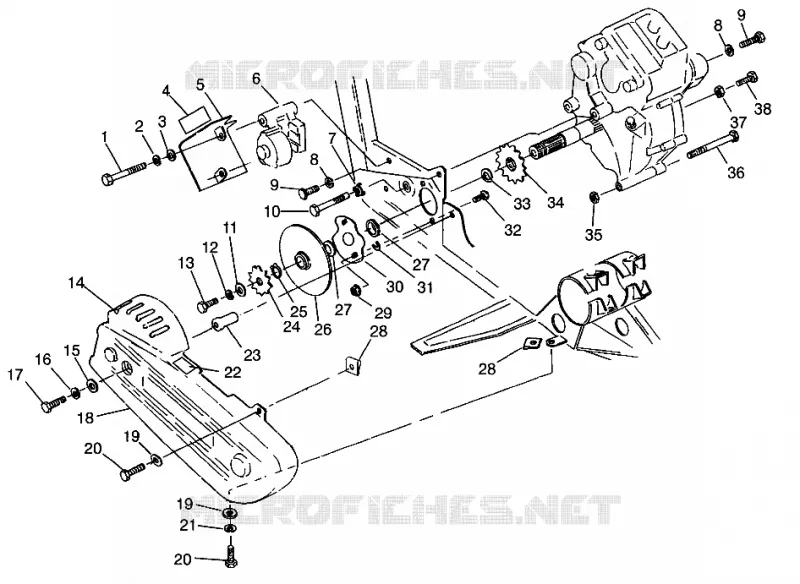 PONT/FREIN AND COUVERCLE DE CHAINEE MOUNTING MAGNUM 4X4 W968144 AND SWEDISH MAGN (4936053605C005)