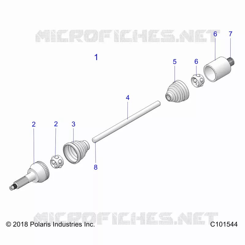 DRIVE TRAIN, DRIVE ARBRE DE TRANSMISSION ARRIERE