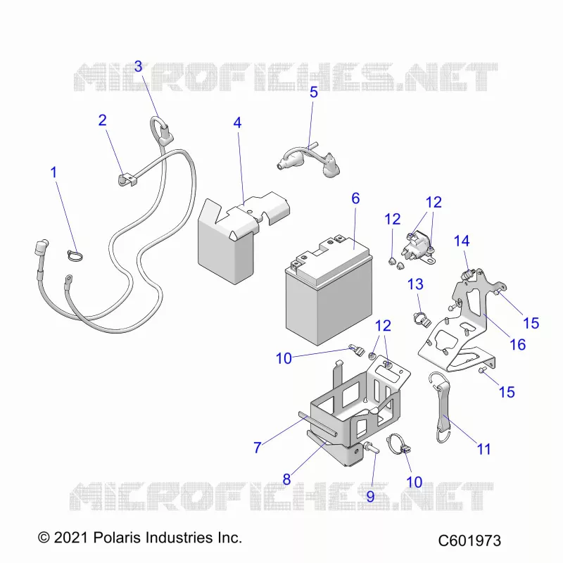 ELECTRICITE, E.S. BATTERY/BOX AND CABLES