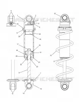 SUSPENSION, AMORTISSEUR AVANT TRACK (BLACK COIL OVER)
