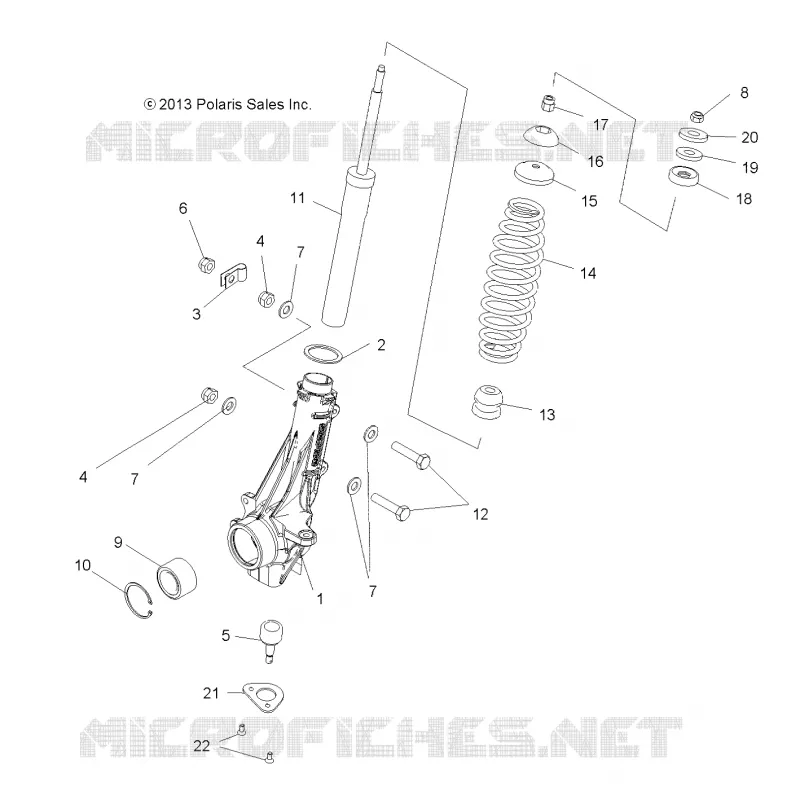 SUSPENSION, JAMBE DE FORCE AVANT