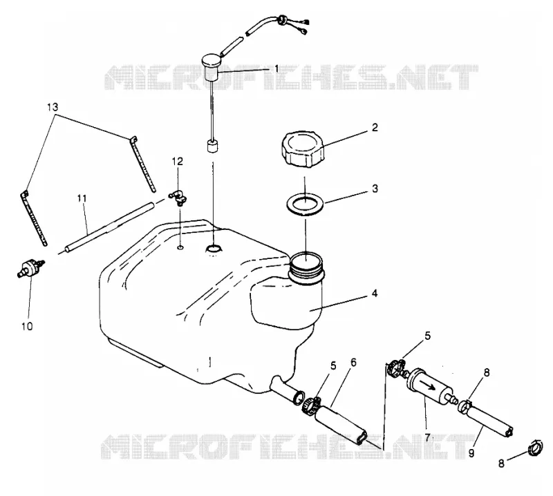 RESERVOIR D'HUILE SLT 700 B964166 and Intl. SLT 700 I964166 (4933923392A014)