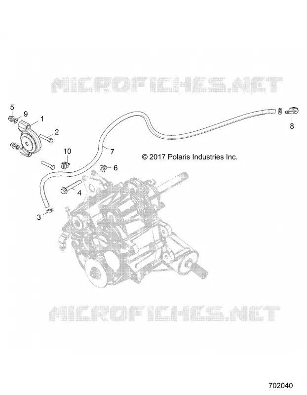 SYSTÈME DE TRANSMISSION, MAIN GEARCASE MOUNTING- Z18VHA57F2 (702040)