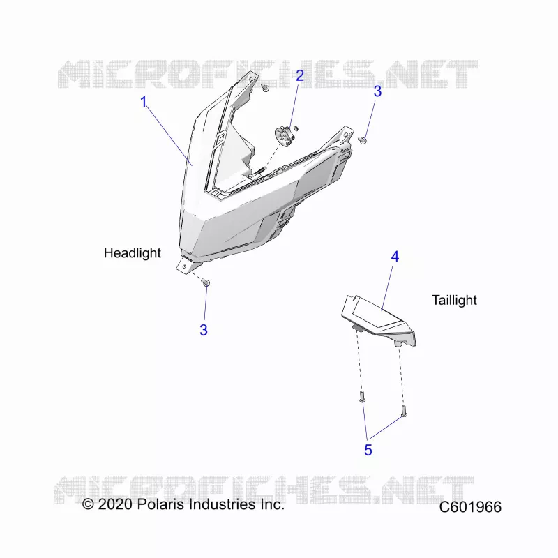 ELECTRICITE, HEADLIGHT AND TAILLIGHT