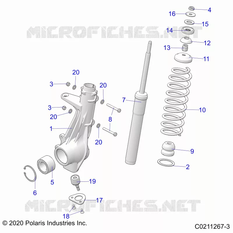 SUSPENSION, JAMBE DE FORCE AVANT